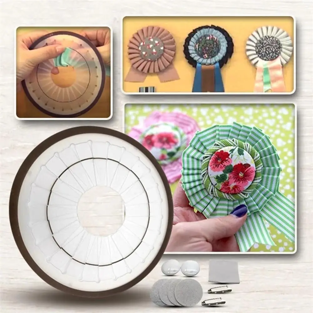 

9PCS/Kit Brooch DIY Hand-made Durable Rosette Making Tool With 2 Different Sizes Ornament Patchwork Maker