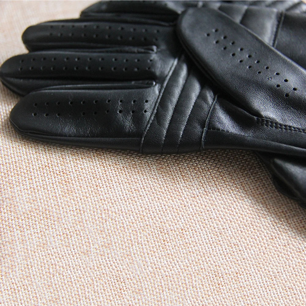Весенние и летние мужские импортные перчатки из овечьей кожи с сенсорным экраном, модные перчатки для спорта на открытом воздухе, вождения, противоскользящие велосипедные перчатки