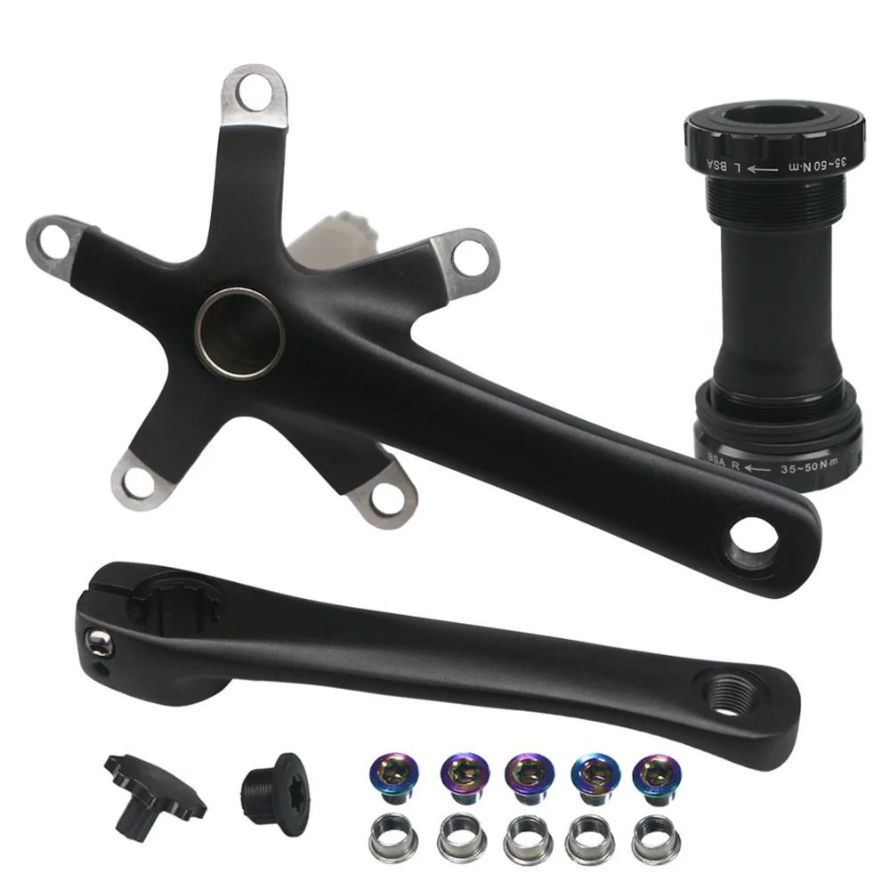 Pedale Velo Bike Crank SPYMINNPOO Crankset With Bottom Bracket For