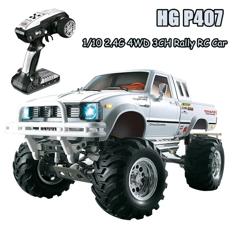 buy HG P407 1 10 2.4G 4WD 3CH Rally RC Car 2.4G remote control 4 WD Racing Climb Truck with LED light RTR