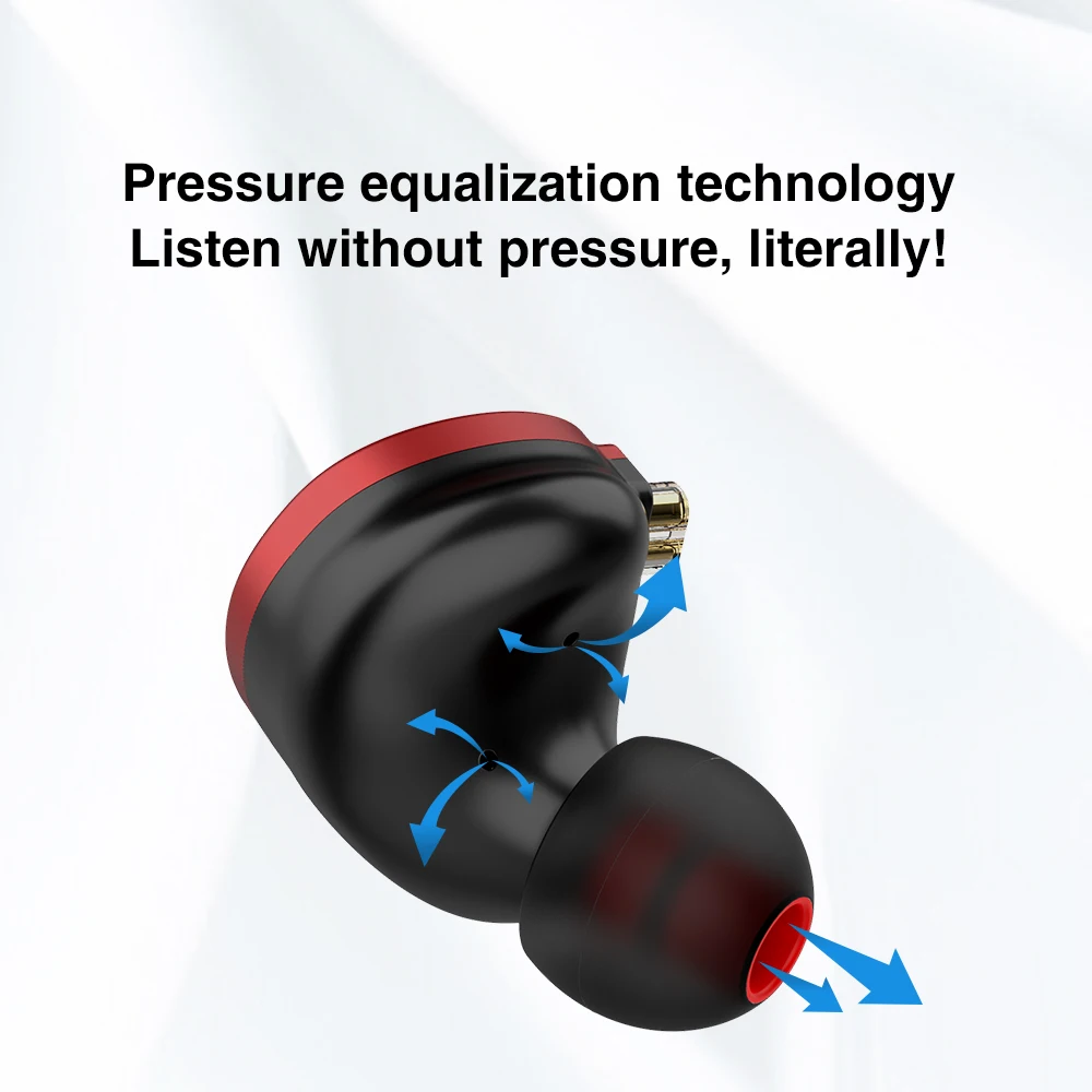 TRN V90S 5BA+1DD Metal Headset Hybrid HIFI Bass