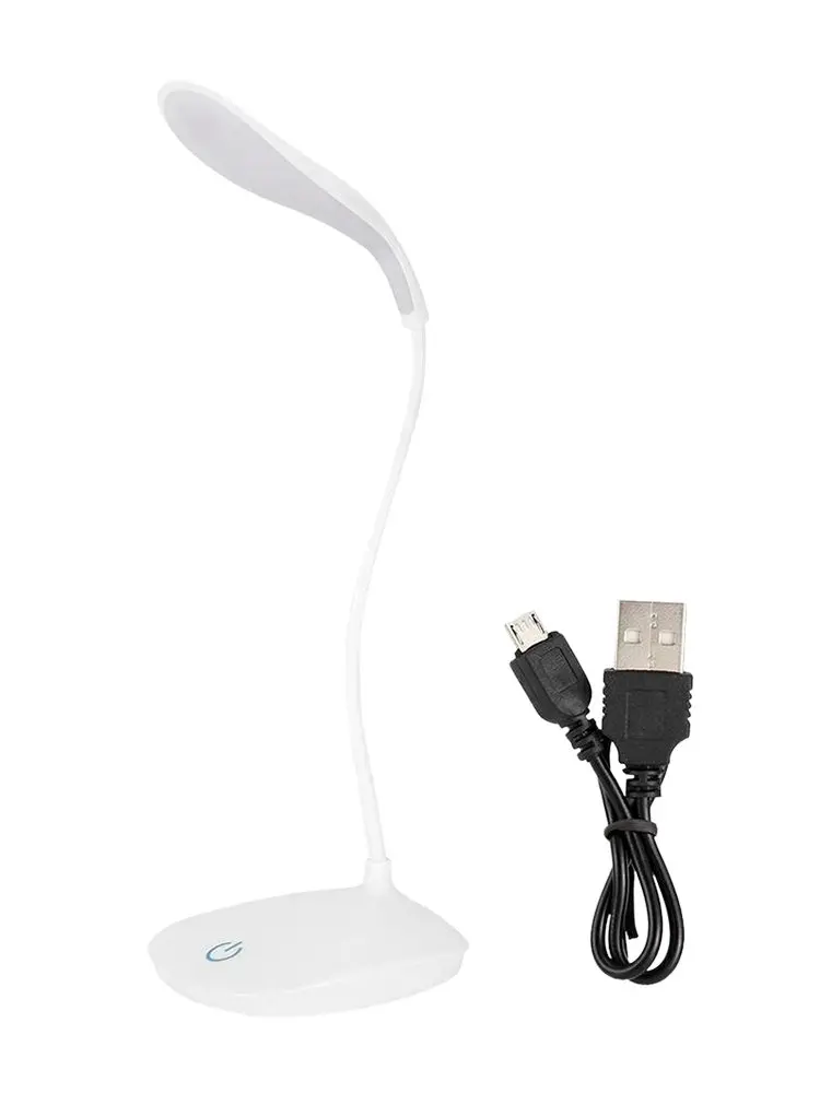 USB Перезаряжаемый светильник для чтения 14LED сенсорный датчик 3 режима кровать настольная лампа