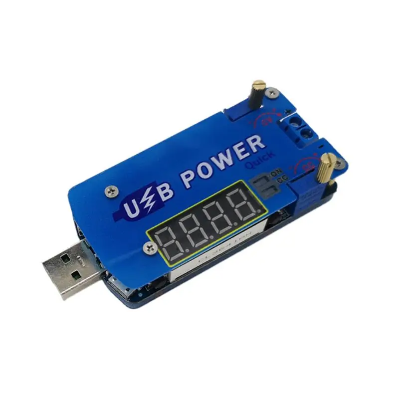 

With a spoof 15W USB adjustable buck-boost power supply 1-30V fast charge deception trigger fan router63HF