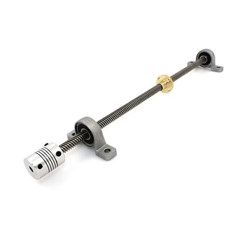 

300Mm 8Mm T8 Lead Screw Set Lead Screw+ Copper Nut + Coupler + Pillow Bearing Block For 3D Printer