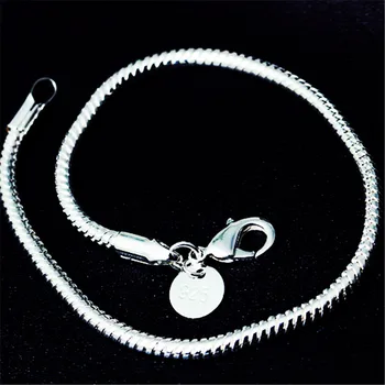 

Fashionable New Silver Bracelet Domineering Fashion Women's Snake Bone Jewelry Chain