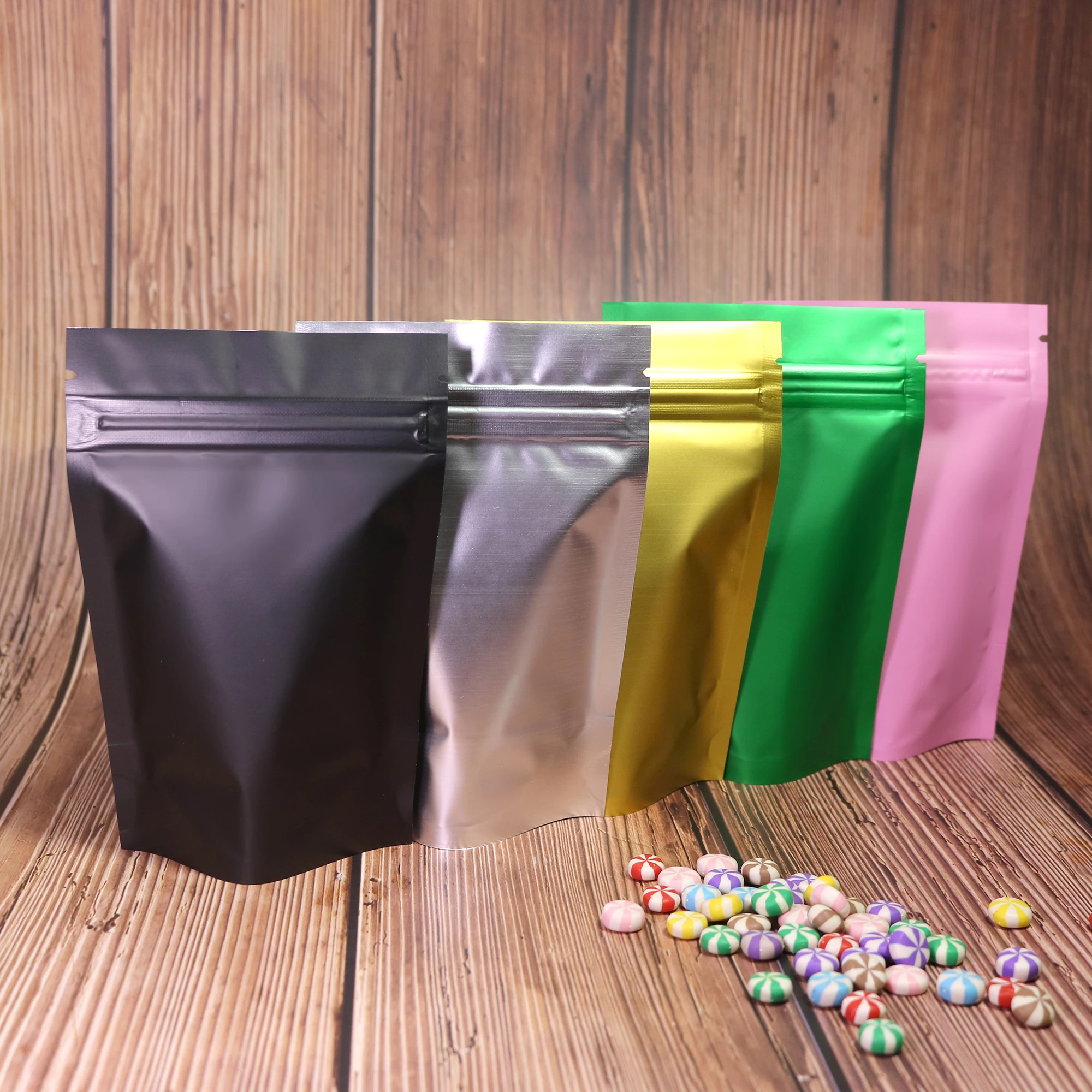 

Reusable Kitchen Organizer Bags Eco-friendly Plastic Bags Stand Up Zip Lock Bags Custom Printed Aluminum Foil Mylar Storage Bags