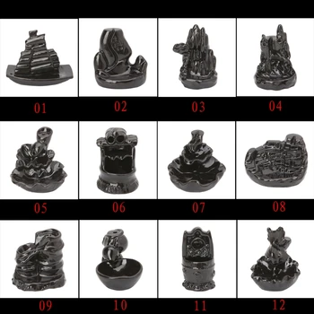 

Creative Tower Ceramic Incense Burner Fragrance Holder Backflow Censer 10 Styles girlfriend and boyfriend love