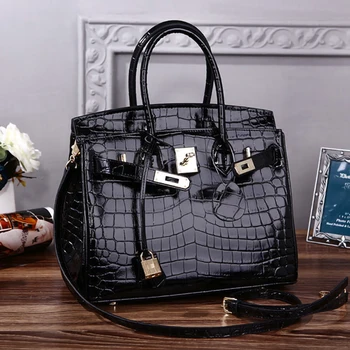 

Luxury Designer New Women Bags Genuine Leather Lady Handbags Crocodile pattern Female Shoulder Crossbody Bag Famous Brands Totes
