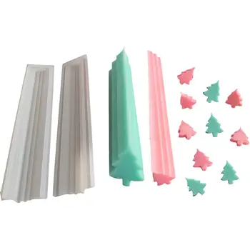 

32cm Reusable Christmas Tree Handmade Soap Mold Tube Model Silicone Mold Long-Cylinder Mousse Cake Roll Sandwich Mould 30E