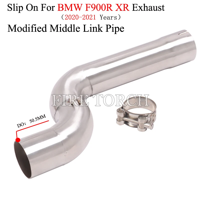 

Motorcycle Exhaust Escape Modify Muffler Middle Link Pipe 51mm Connecting PipeFor BMW F900R F900XR F 900 R XR F900 R 2020 2021