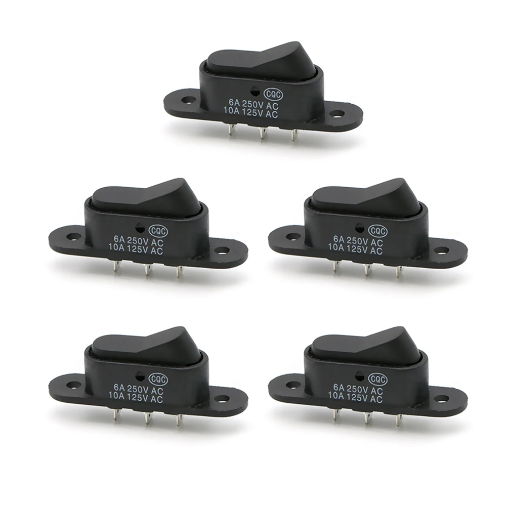 

5PCS 3Pin 2 Position Rocker Switch Rice Cooker Household Appliances Accessories with Ears