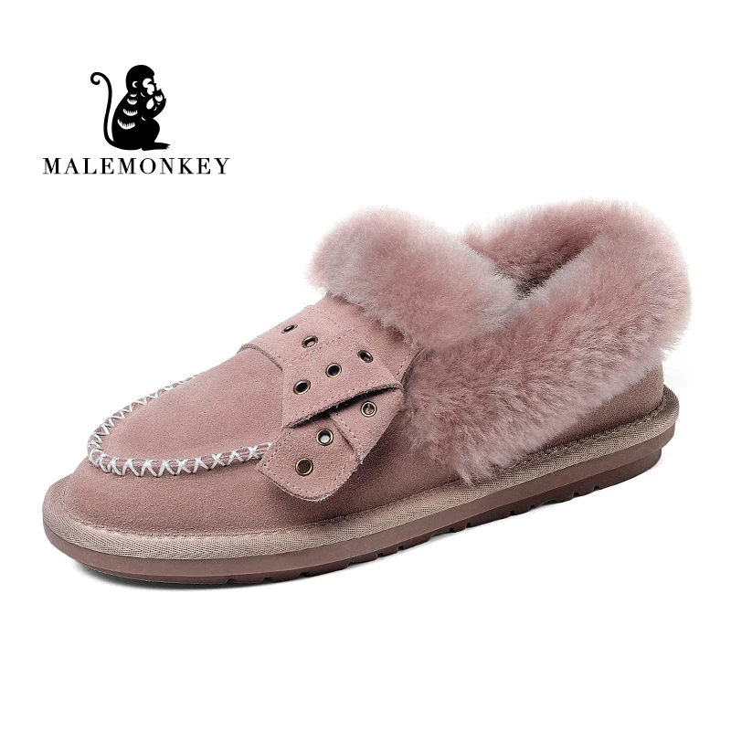 Pink Г., зимние роскошные женские лоферы, брендовые дизайнерские Короткие Плюшевые Вьетнамки без застежки, женская обувь на плоской подошве с мехом - Цвет: Pink