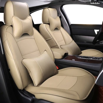 

kokololee Custom Leather car seat cover For Ford Fiesta Mondeo Fusion Focus Escort S-MAX Edge Kuga Taurus Automobiles Seat Cover