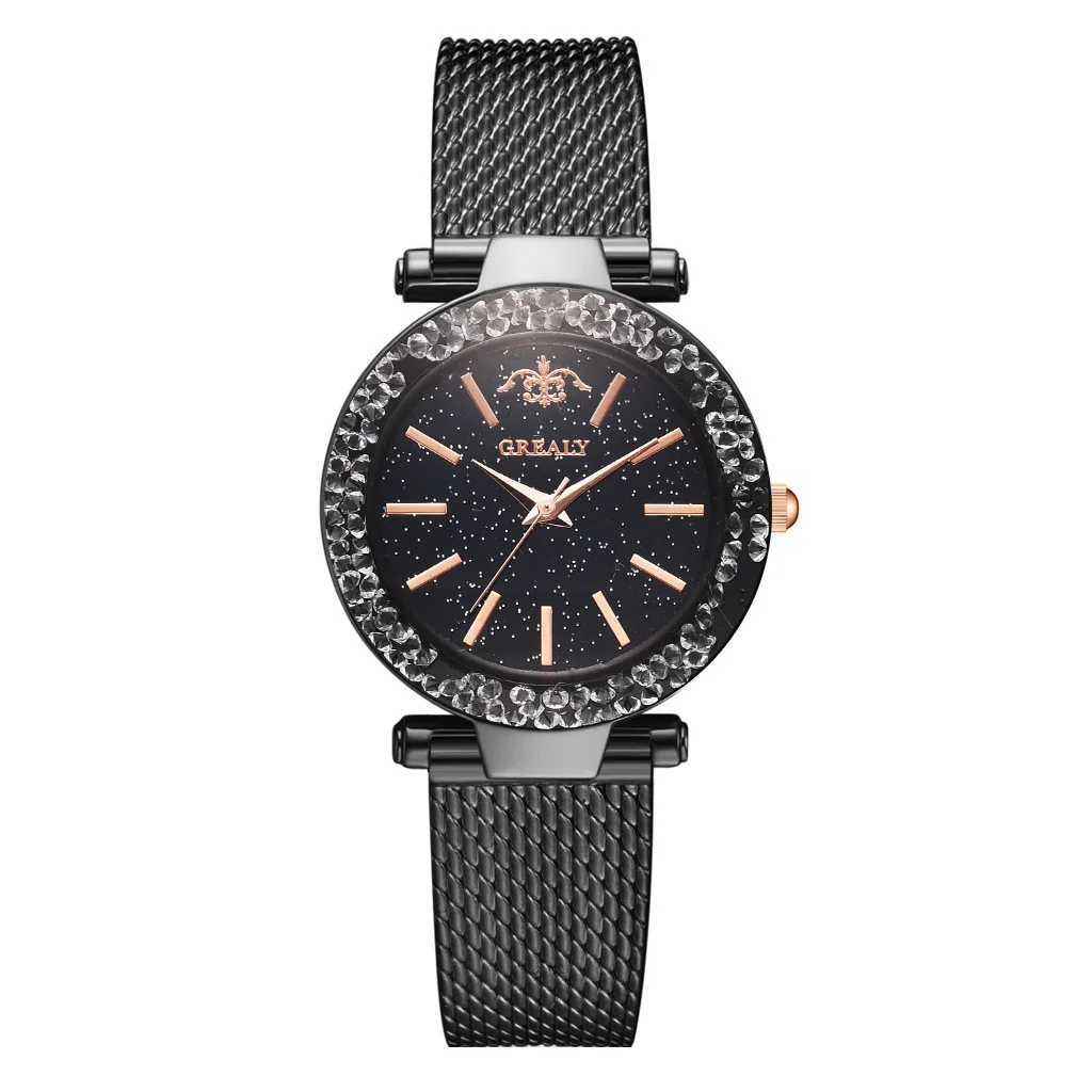 

Taobao Hot Selling Korean-style Cool Fashion Ladies' Watch Starry Dial Trend Watch a Generation of Fat