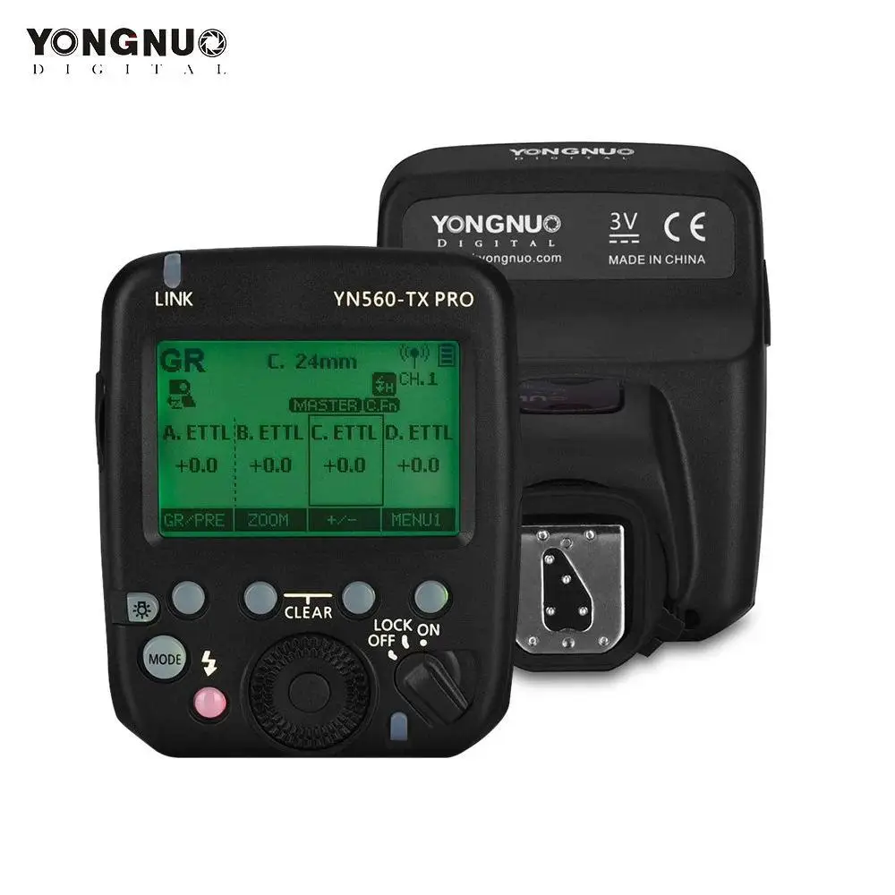 YN560-TX PRO 2,4G накамерный триггер вспышки Speedlite беспроводной передатчик с ЖК-экраном для камеры Nikon DSLR спуск затвора