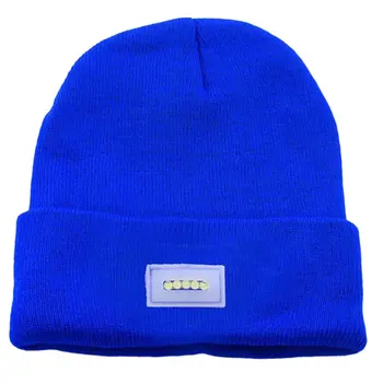 

5 LED Lamp Hat Woolen Knitted Hat Luminous Hat Flash Men Women Camping Outdoor Fishing Running Beanie Hat Light
