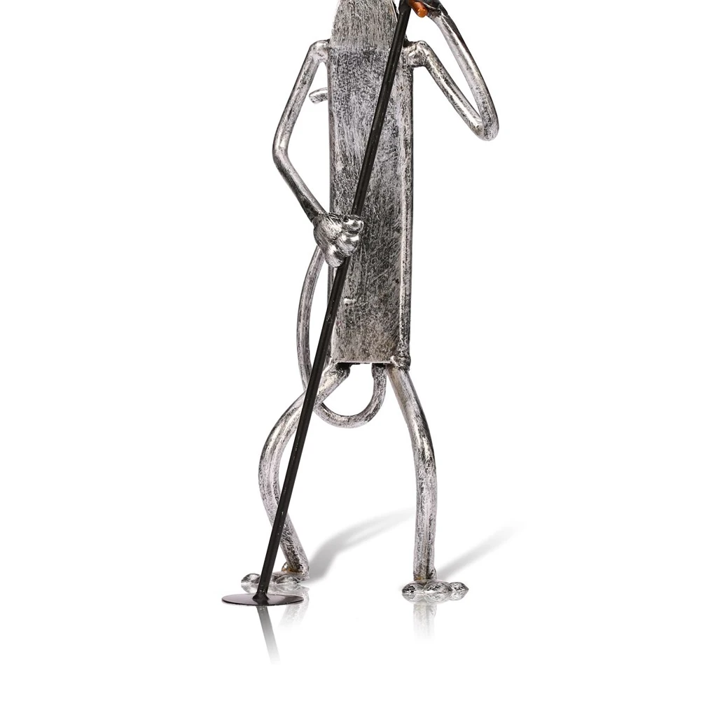 Gift Cat Sculpture Desk Decorative Crafts Figurine Living Room Modern Simple Small Handmade Home Ornament Office Iron Art