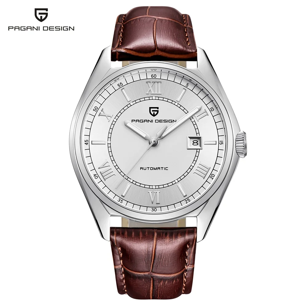 

Pagani bo kanny Pd-1634 Men Analog Watch Japan Automatic Upper Chain Movement Leather Watch Automatic Date