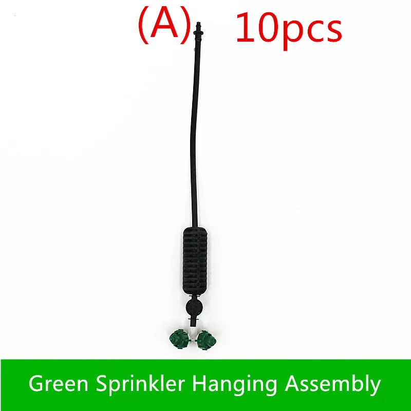 10Set Misting Sprinkler Hanging Assembly With 50cm Micritube Greenhouse Watering Component Drip Irrigation Fittings
