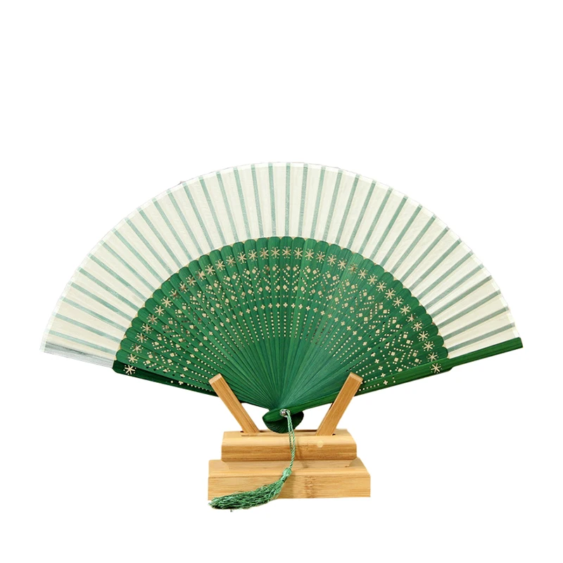 

Китайский стиль, ручная работа, вырезанный танцевальный складной веер для свадебной вечеринки, винтажные украшения для дома