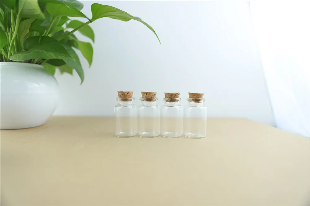 24pcsLot 20ml Mini Wishing Glass Bottles Cork Crafts Jars Cork Stopper 3050mm Transparent Empty DIY Glass Bottles (2)
