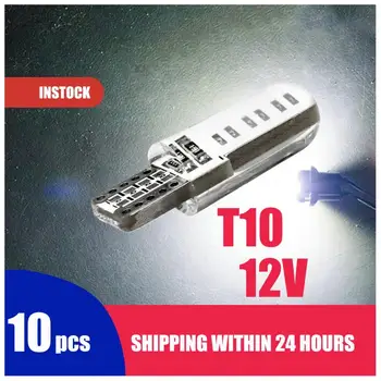 

10Pcs Car Turn Signal Light Super Bright T10 Auto Width Light Bulb Auto Interior Reading White Lamps 12V Car Accessories