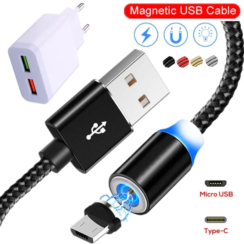 Магнитный usb кабель 1 м для быстрой зарядки Xiao mi Red 7 7A S2 6 PRO 5Plus 5S plus 8 lite pocophone F1 5 cro USB C