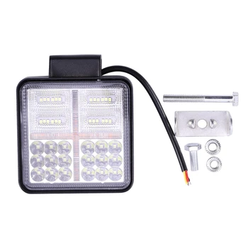 

Led Light Bar, 4 Inch Square 162W Waterproof Led Work Light, For Jeep Off-Road Light Bar, Driving Fog Light With Mounting Bracke