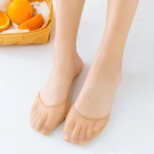 Женские противоскользящие, обезболивающие подушечки для ног, забота о ногах, невидимые носки без пальцев, носки на полярда, летние носки