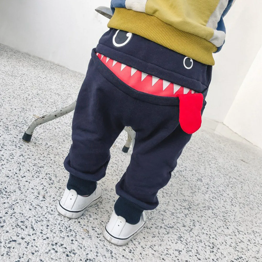 Г. Модные новые штаны для мальчиков детские шаровары для мальчиков и девочек с рисунком языка акулы, плотные теплые штаны для мальчика