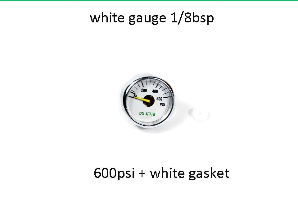 PCP Пейнтбол ВВС высокого давления Манометр 300psi/600psi/1000psi/1200psi - Color: 600PSIBSPGASKET