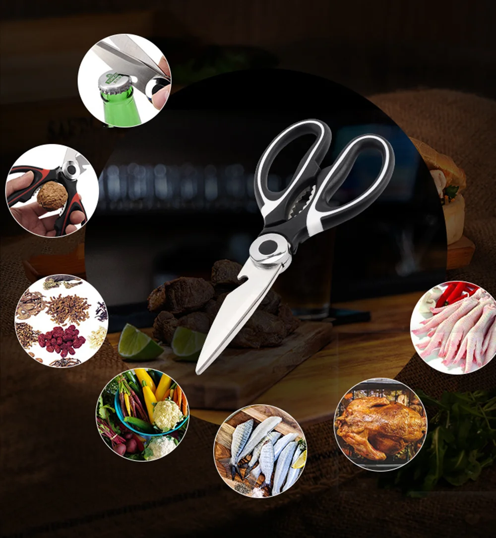 Многофункциональные кухонные ножницы из нержавеющей стали режущий нож для рыбы