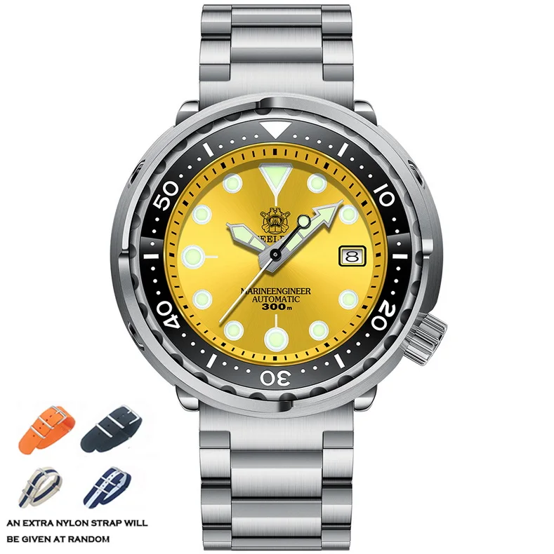 STEELDIVE Mens Diver Watches Tuna Automatic Watches 300m Waterproof Mechanical Wristwatch Luminous Ceramic Bezel Sapphire NH35