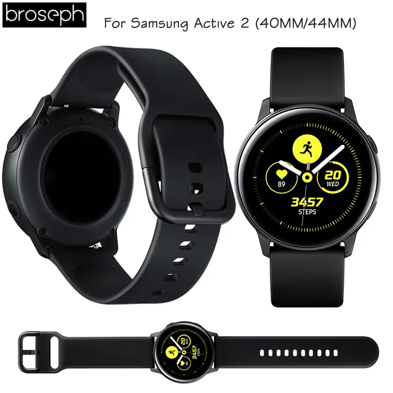 20 мм ширина ремешок для часов samsung Galaxy Watch Active 2 мягкие силиконовые ремешки для samsung Active аксессуары для умных часов