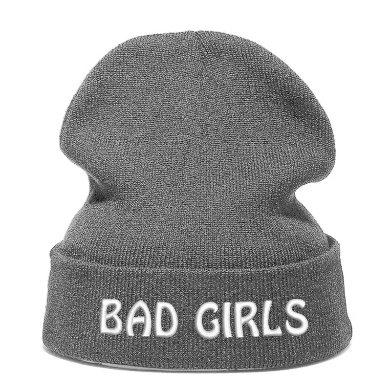 Beanie шляпа Кепки смутная зима письмо вышивка в стиле панк Для мужчин Для женщин подростков уличных танцев забавные персонализированные Csutomized плохие девчонки