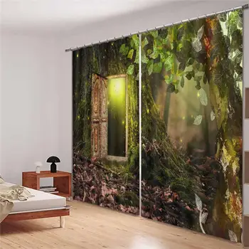 

customize printed curtains beautiful scenery Any room 3D curtain home window high shading vorhang schlafzimmer blackout