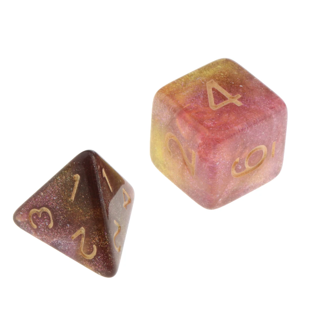 Pack of 7 Polyhedral Dices Table Board Games Party KTV for Dungeon & Dragons DND Dice Set Party Game Dices Hobby & Collectibles