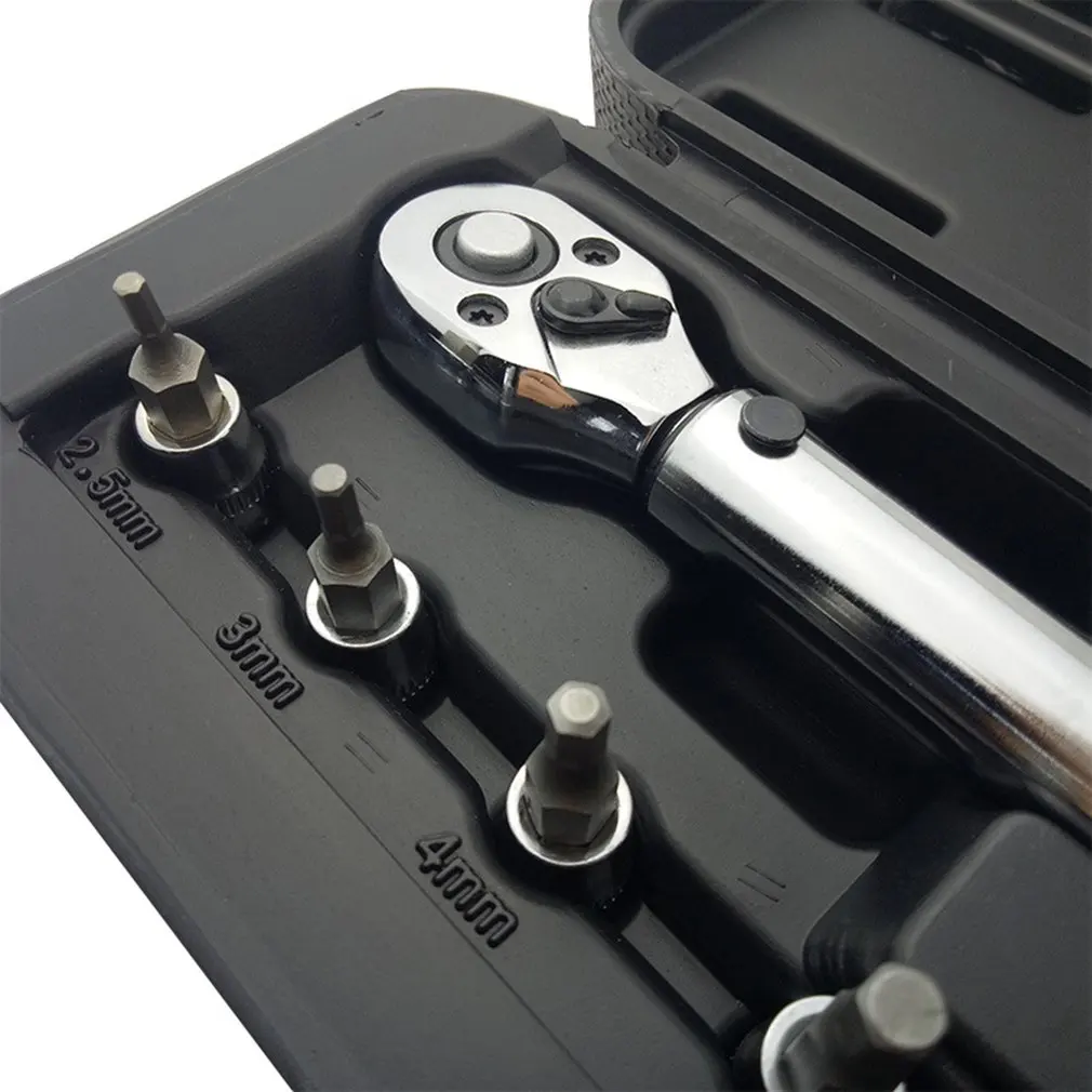 Динамометрический ключ для дисплея окон 1/4 дюймов, регулируемый велосипедный динамометрический ключ для велосипеда, Набор торцевых головок