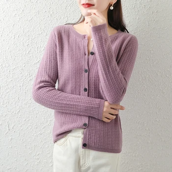 

fall women cardigan warm wool knitted sweaters grids fashion blouses stylish full sleeves short outerwear