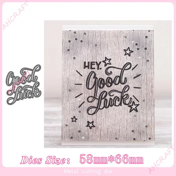 

good luck words Metal Cutting Dies for diy Scrapbooking Photo Album Decorative Embossing PaperCard Crafts Die2020