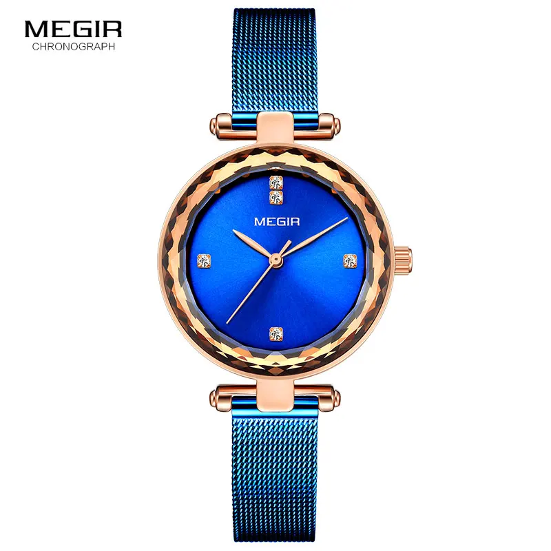 Reloj Mujer MEGIR Лидирующий бренд женские часы розовое золото Relogio Feminino роскошные часы для влюбленных женские часы