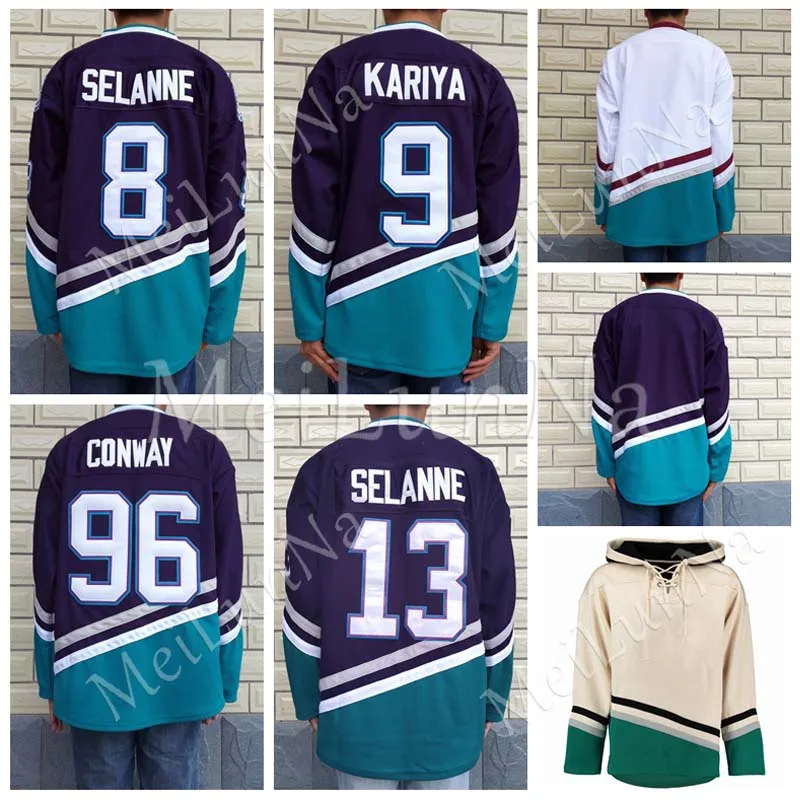  Men's Mighty Ducks Jerseys 96 Charlie Conway Adam Banks Greg  Goldberg Movie Hockey Jersey : Clothing, Shoes & Jewelry