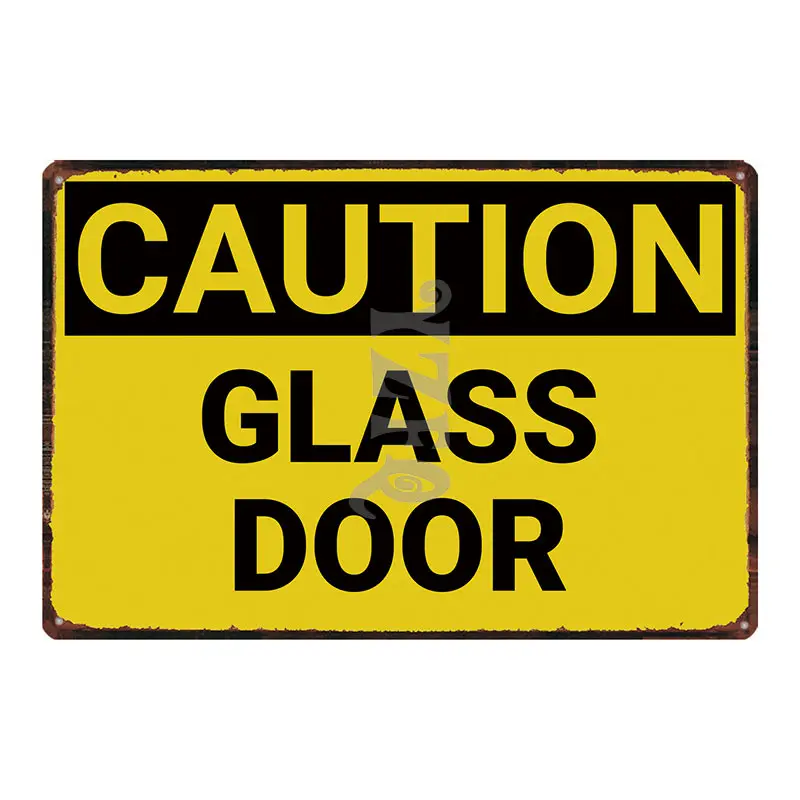 DU-3323 Notice Sign Restroom Poster Plaque Metal Vintage Exit Advertising Wall Poster Bar Shop Art Home Decor Cuadros DU-3300A - Color: DU-3323