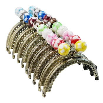 

Haofa 10pcs 8.5cm Arc Coin Purse Frame Metal Lollipop Head Bronze Bag Frame Kiss Clasp Clutch Bag Frame Handmade Purse Frame
