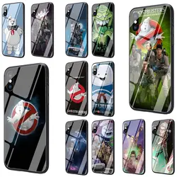 Стеклянный чехол для телефона EWAU Ghostbusters чехол для iPhone 5 5S SE 6 6s Plus 7 8 Plus X XR XS MAX