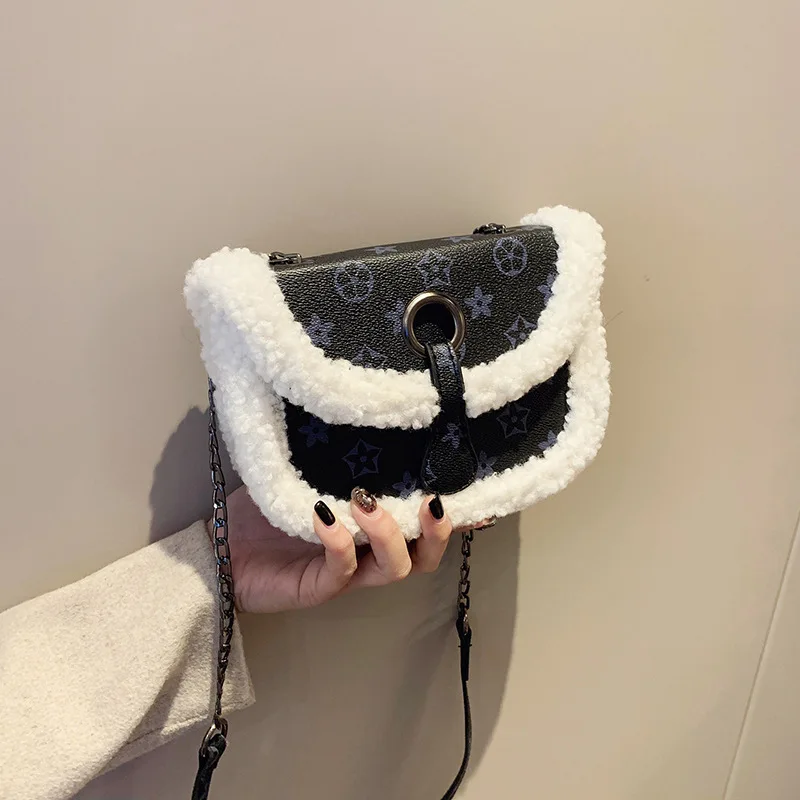 

Autumn And Winter New Style Flash Bag Bags Korean-style Versitile Fashion Printed Shoulder Saddle Bag WOMEN'S Bag