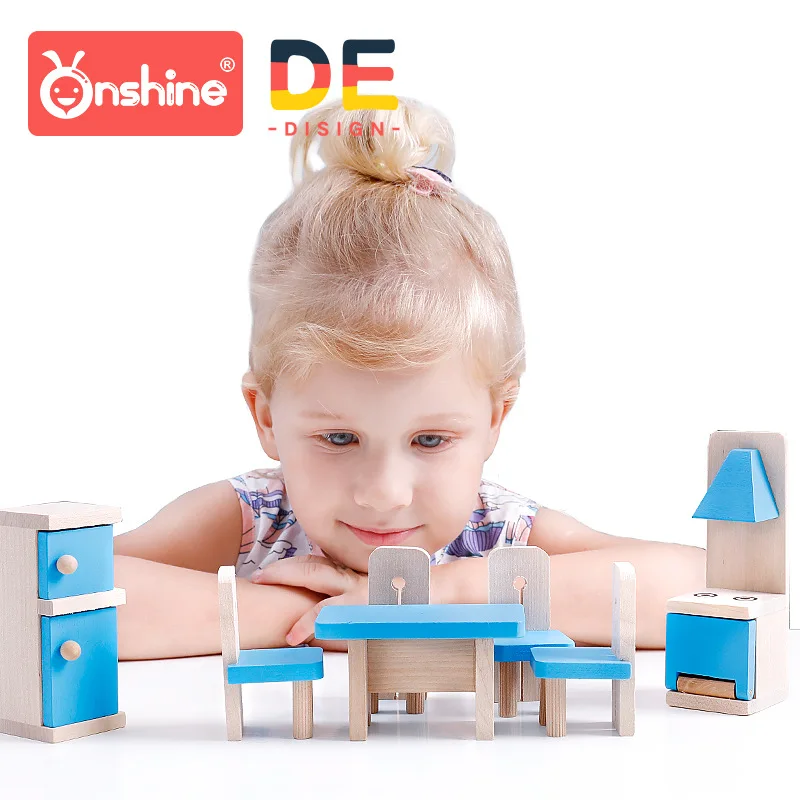 Onshine Wooden Model Small Furniture Play House Toys DIY House Character Play House Furnishings Accessories
