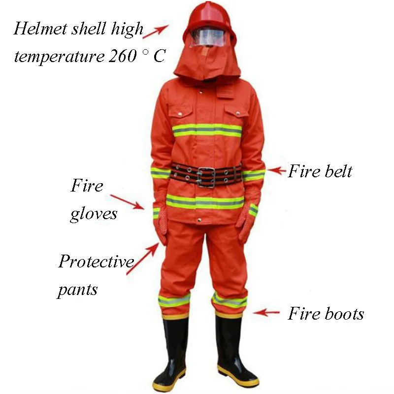 5 шт/лот CE Пожарный Спецодежда огнестойкая защитная одежда шлем оборудование подготовки DTZ002