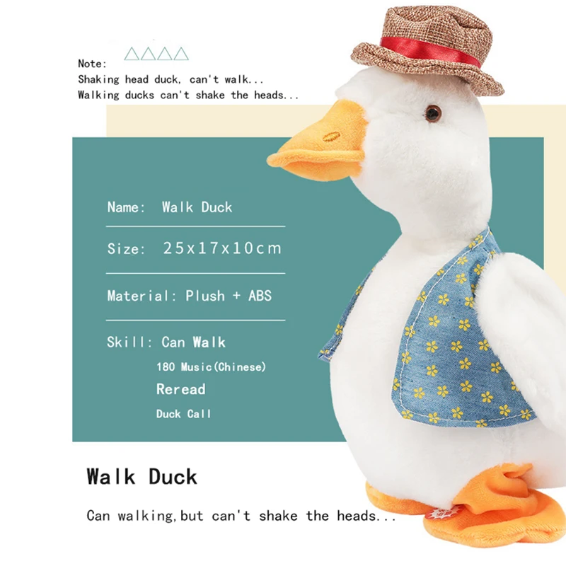 Funny Record Reread Talk Walk Duck Toy Plush Dolls Baby Kids Boy Girl Toya Children's Birthday Gift Electric Decompression Doll