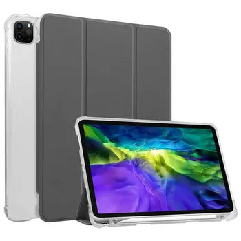 

2020 Pencil Holder Tablets Case for Ipad Pro 11 2020/pro 10.5/air 1 2 3/mini 4 5 Folding Silicon Cover for Ipad 9.7/10.2 2018